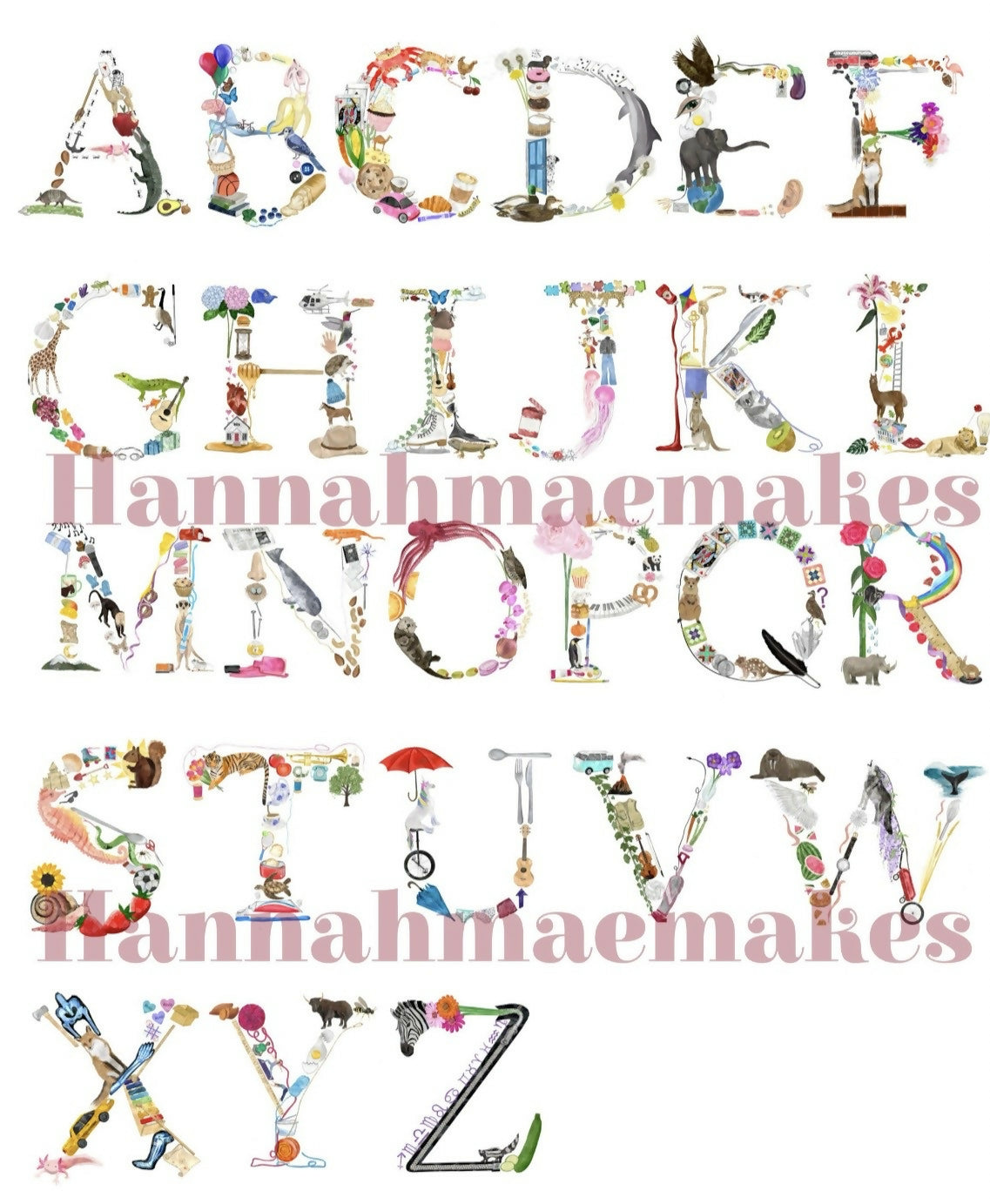 Alphabet Art Series (8x10)