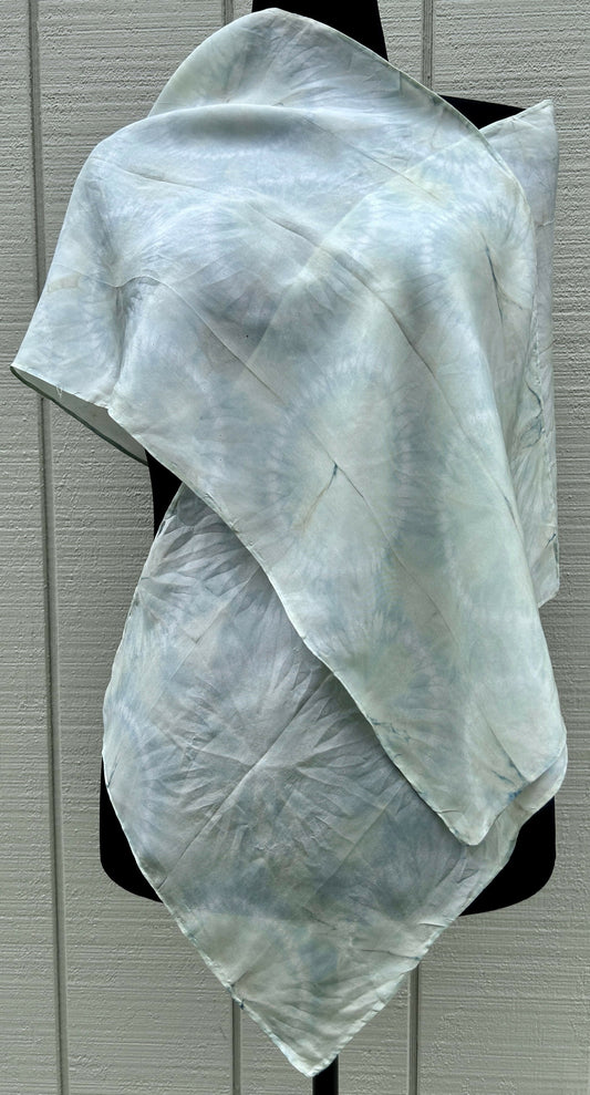 Fresh Indigo Scarf, Nui Shibori