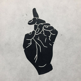 IC XC | Iconography Hand | Linocut Print | Wall Art