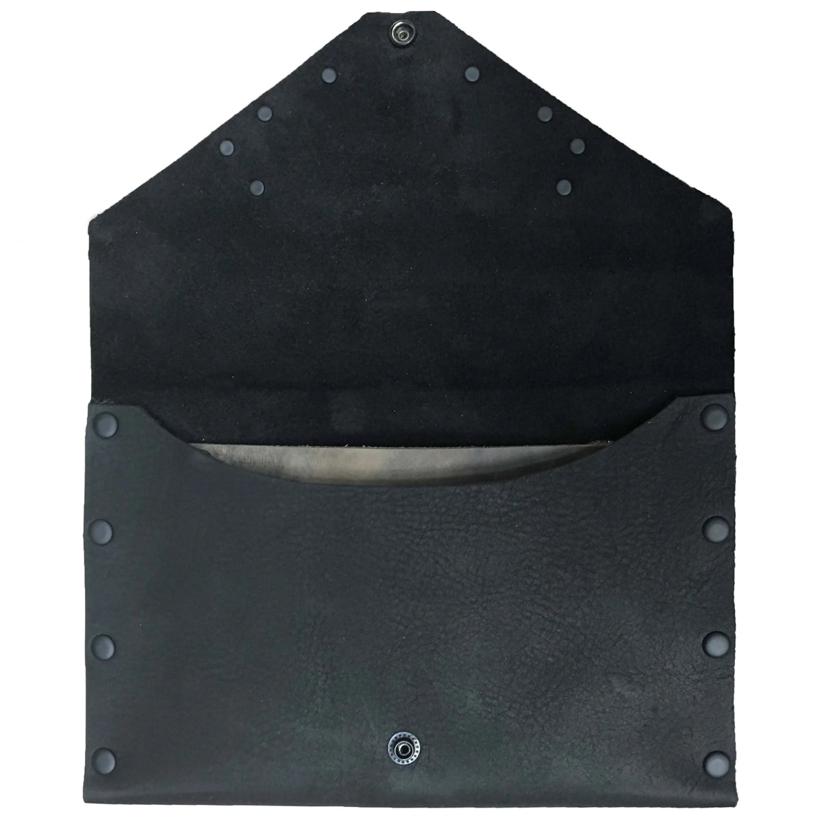 Hand-Riveted Leather Clutch
