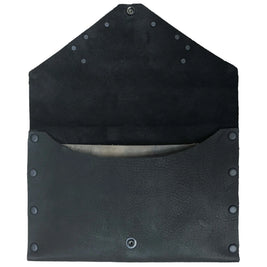 Hand-Riveted Leather Clutch
