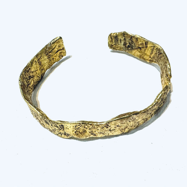 Reticulation brass cuff