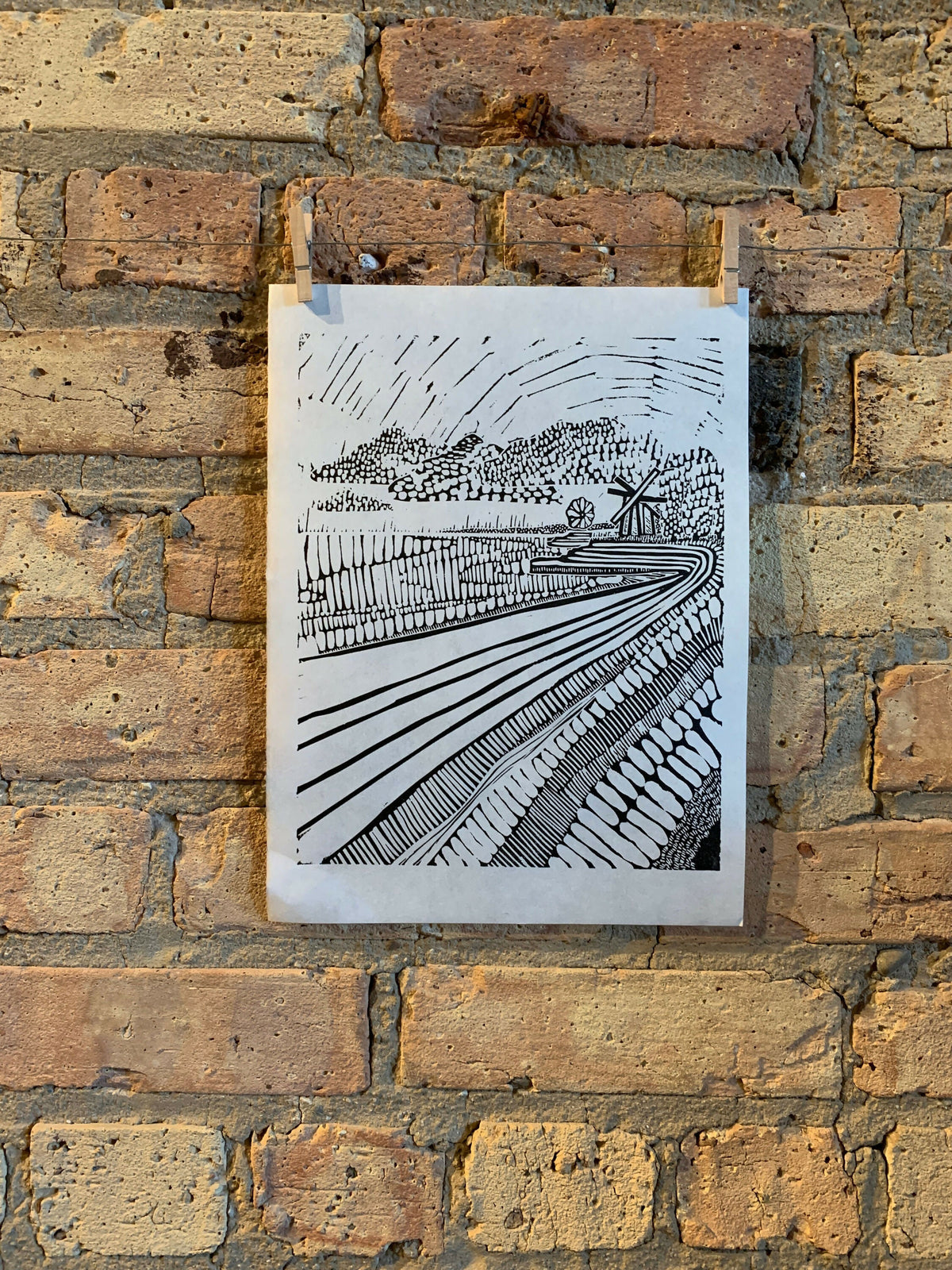 Lake Shore Drive 06 | Chicago Skyline | Linocut Print | Wall Art