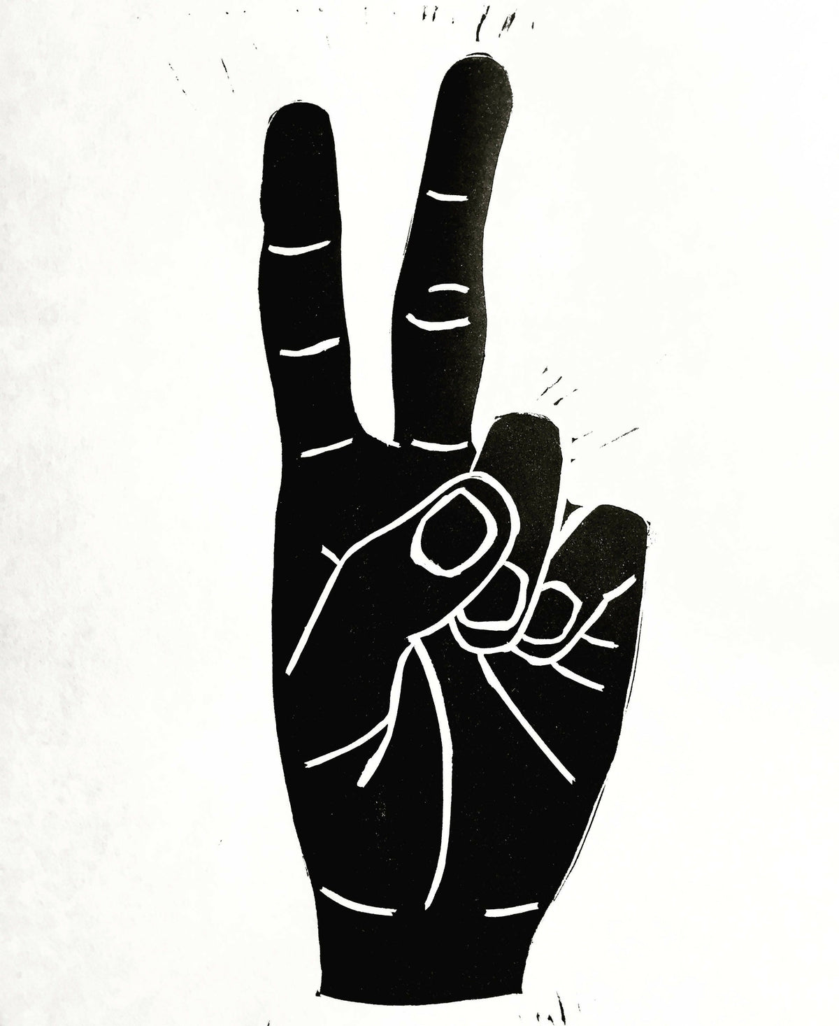 Peace Sign | Linocut Print | Wall Art