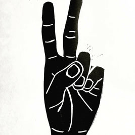 Peace Sign | Linocut Print | Wall Art