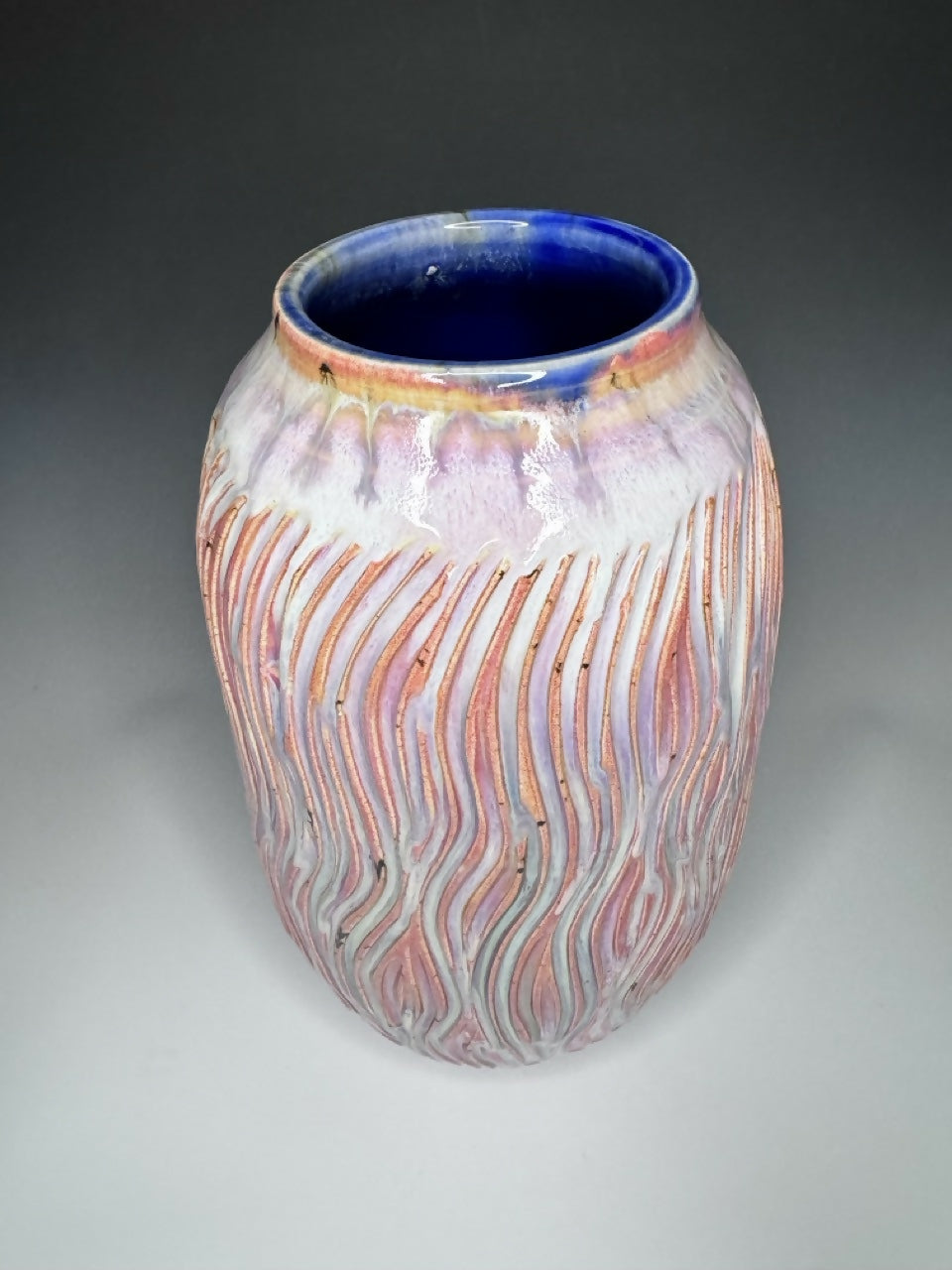 Tall Wavy Ceramic Vase