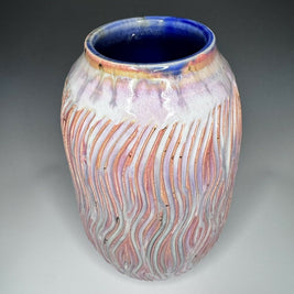 Tall Wavy Ceramic Vase