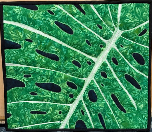 Monstera #1 - quilted wall hanging