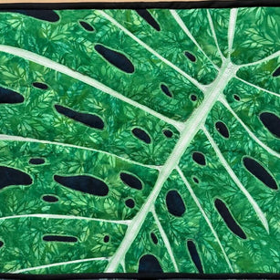 Monstera #1 - quilted wall hanging