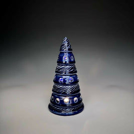 Blue Xmas Tree Luminary 1