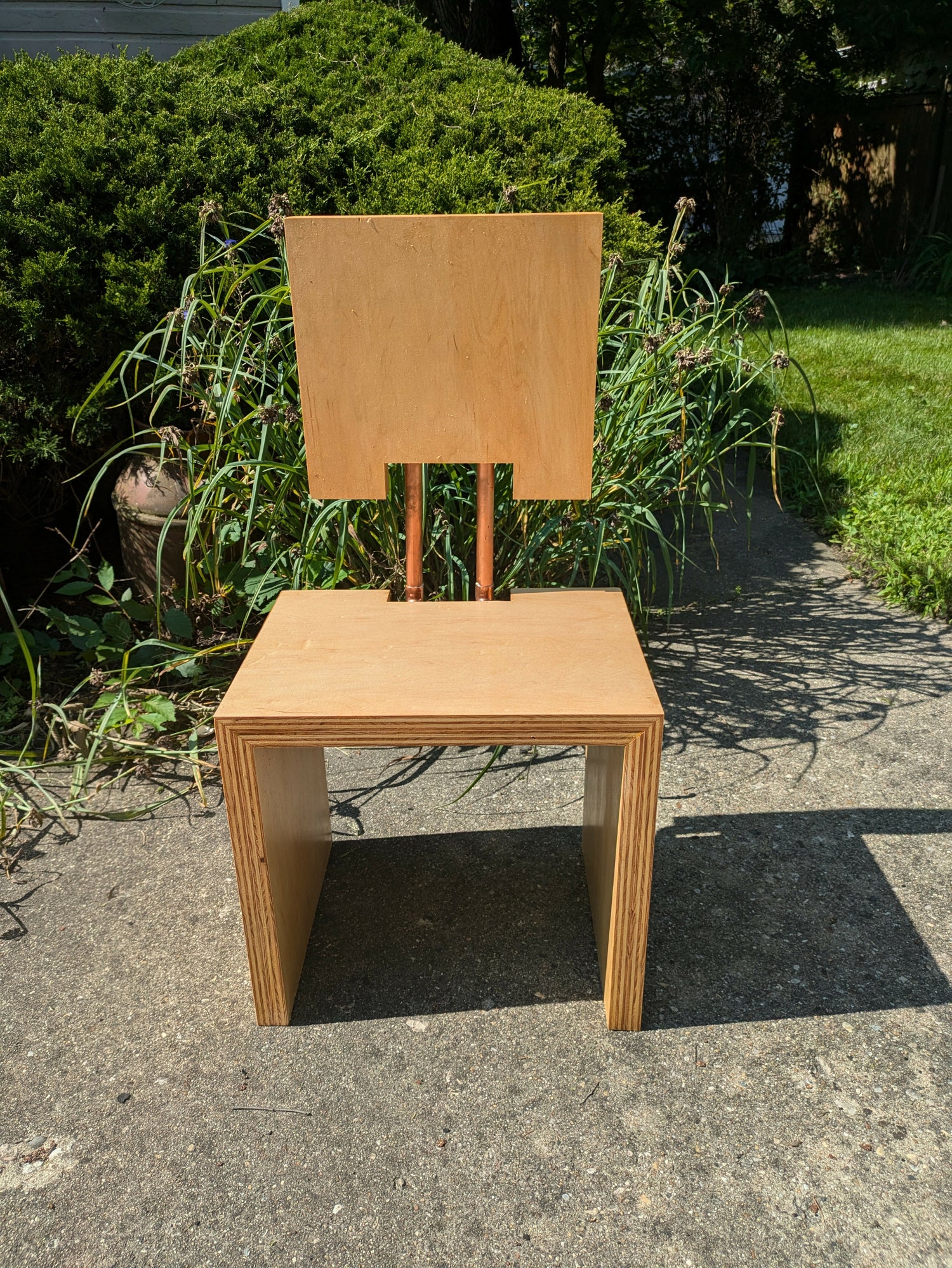 Minimalist Birch Plywood Chair (7_24) - 2