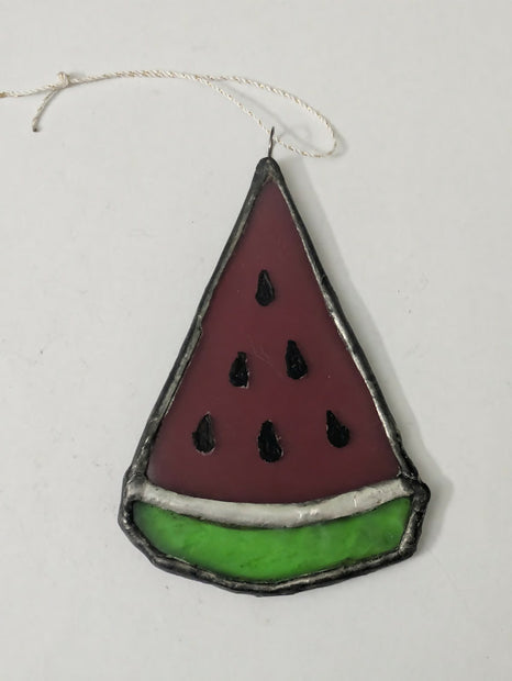 Recycled Stained Glass Watermelon