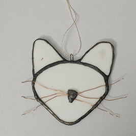 Recycled Stained Glass Cat