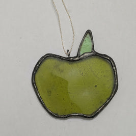 Recycled Stained Glass Apple