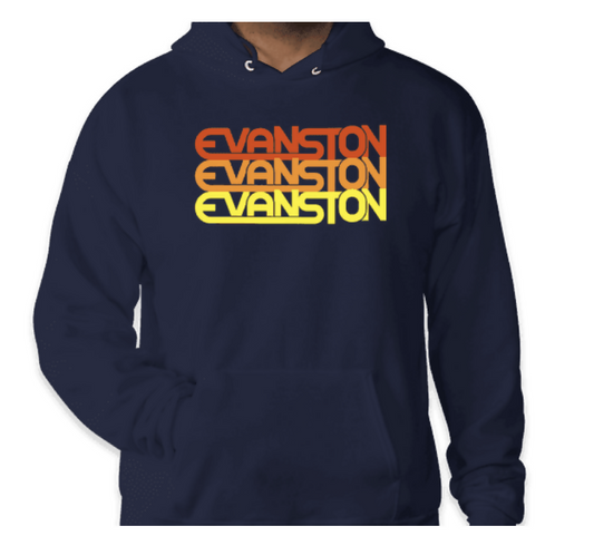 NEW Evanston logo Hoodie - Navy