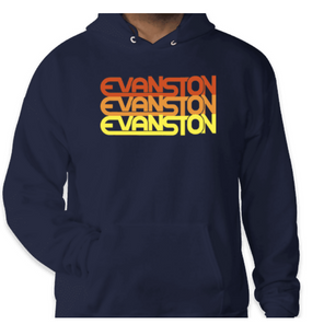 NEW Evanston logo Hoodie - Navy