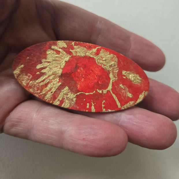 Oval handpainted pins