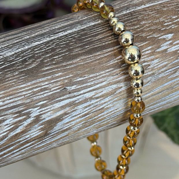 Single Bracelet Amber Glass