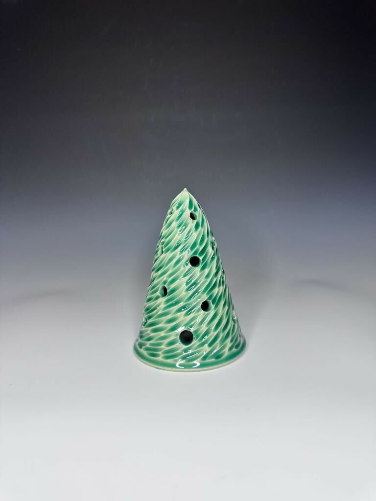 Green Xmas Tree Luminary 1