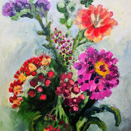 Wildflower Bouquet- Acrylic on Canvas Painting