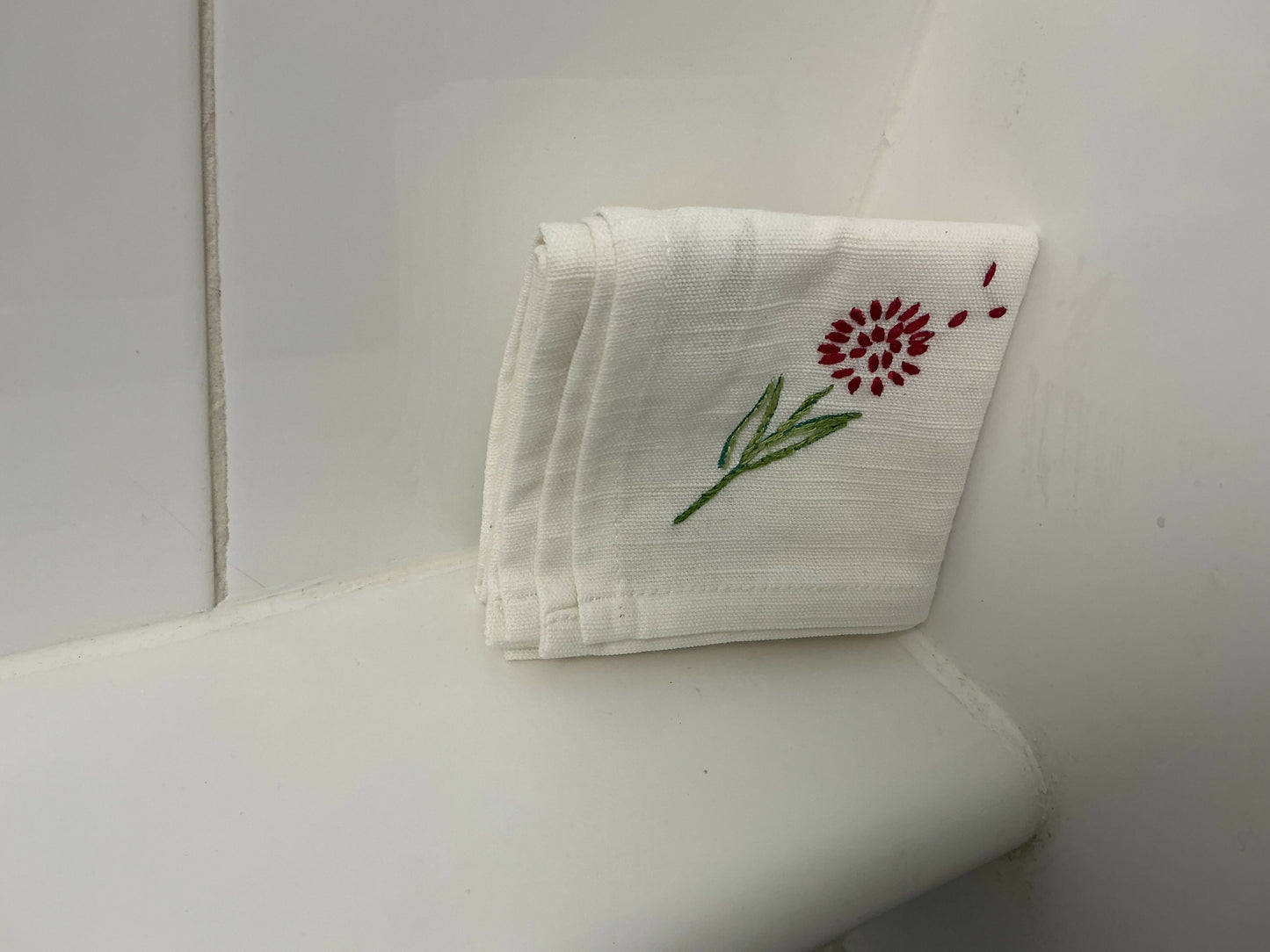 Red flower, small kitchen towel