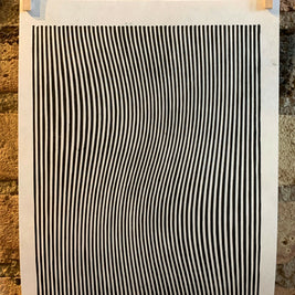 Whirl / Moire 06 | Linocut Print | Wall Art | Optical Illusion
