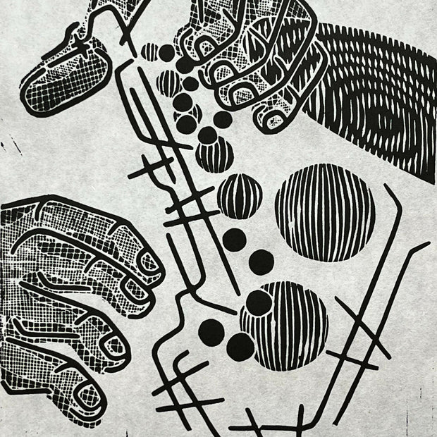 Saxophone | John Coltrane | Jazz | Linocut Print | Wall Art
