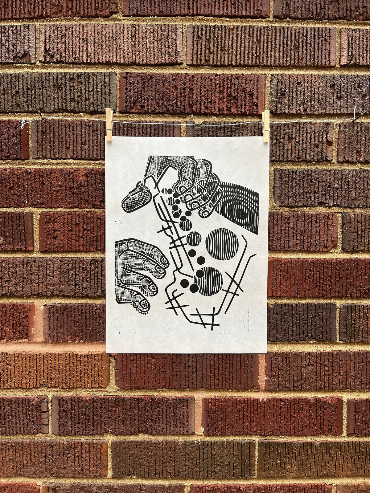 Saxophone | John Coltrane | Jazz | Linocut Print | Wall Art