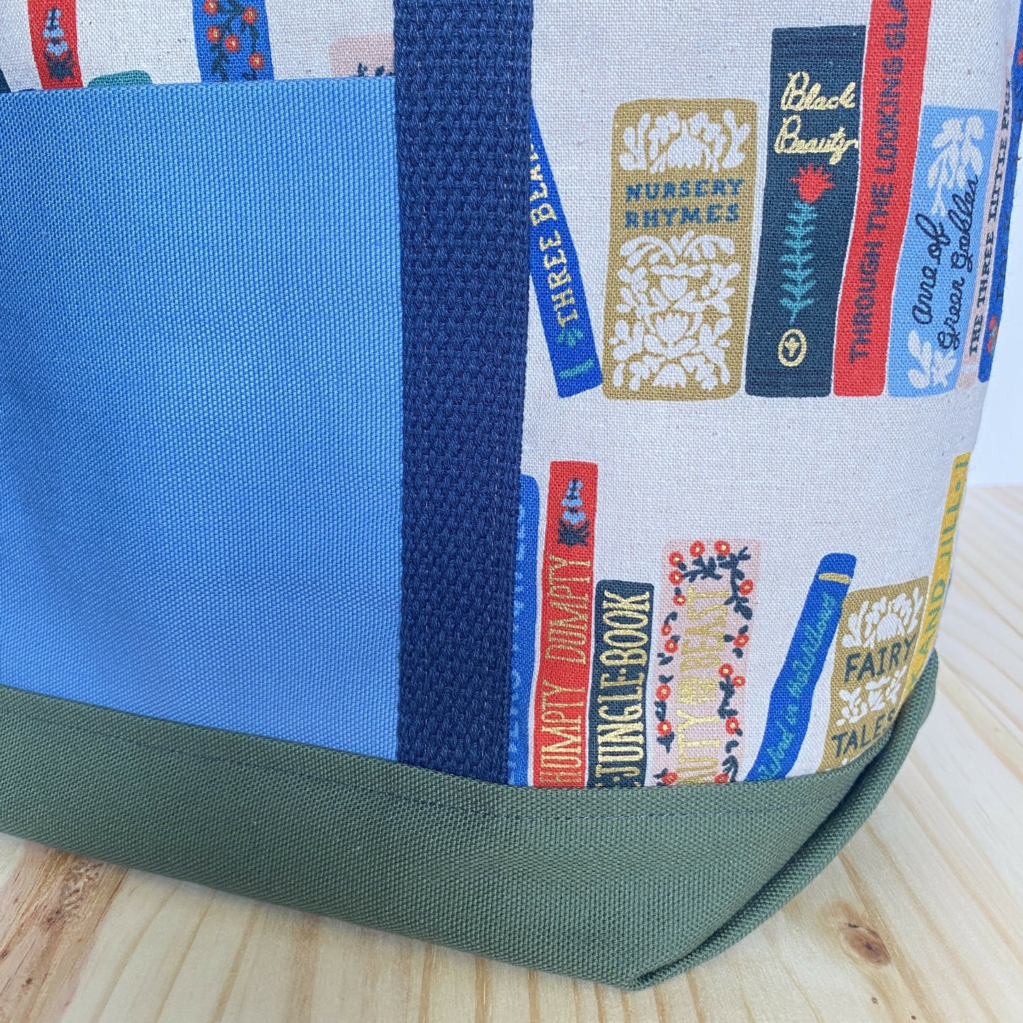 Tiny Tote in Book Club and Blue