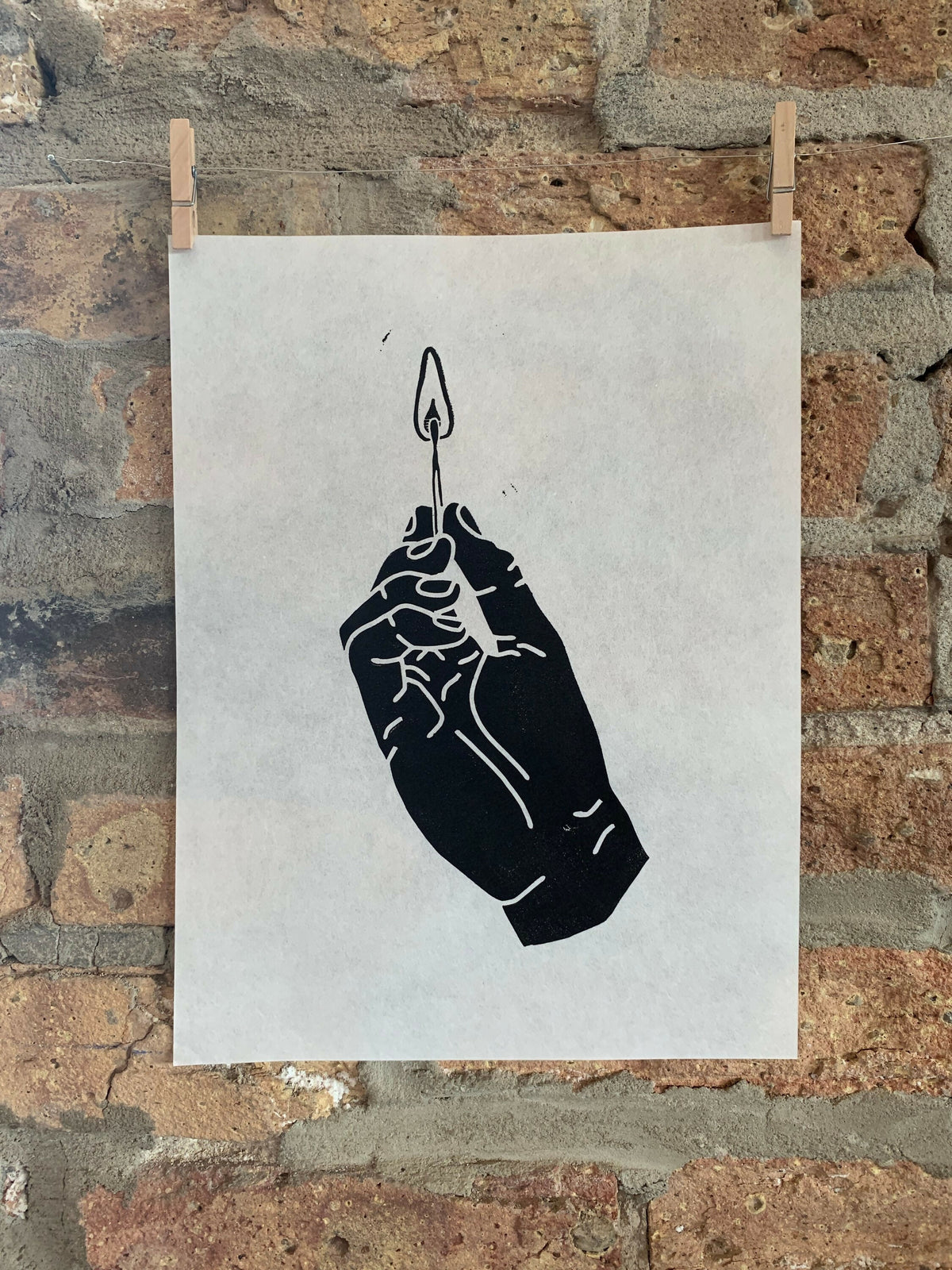 Match | Linocut Print | Wall Art