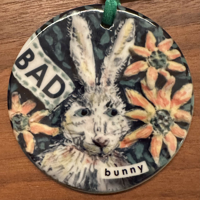 Bad Bunny with Orange Flower - Gloss finish