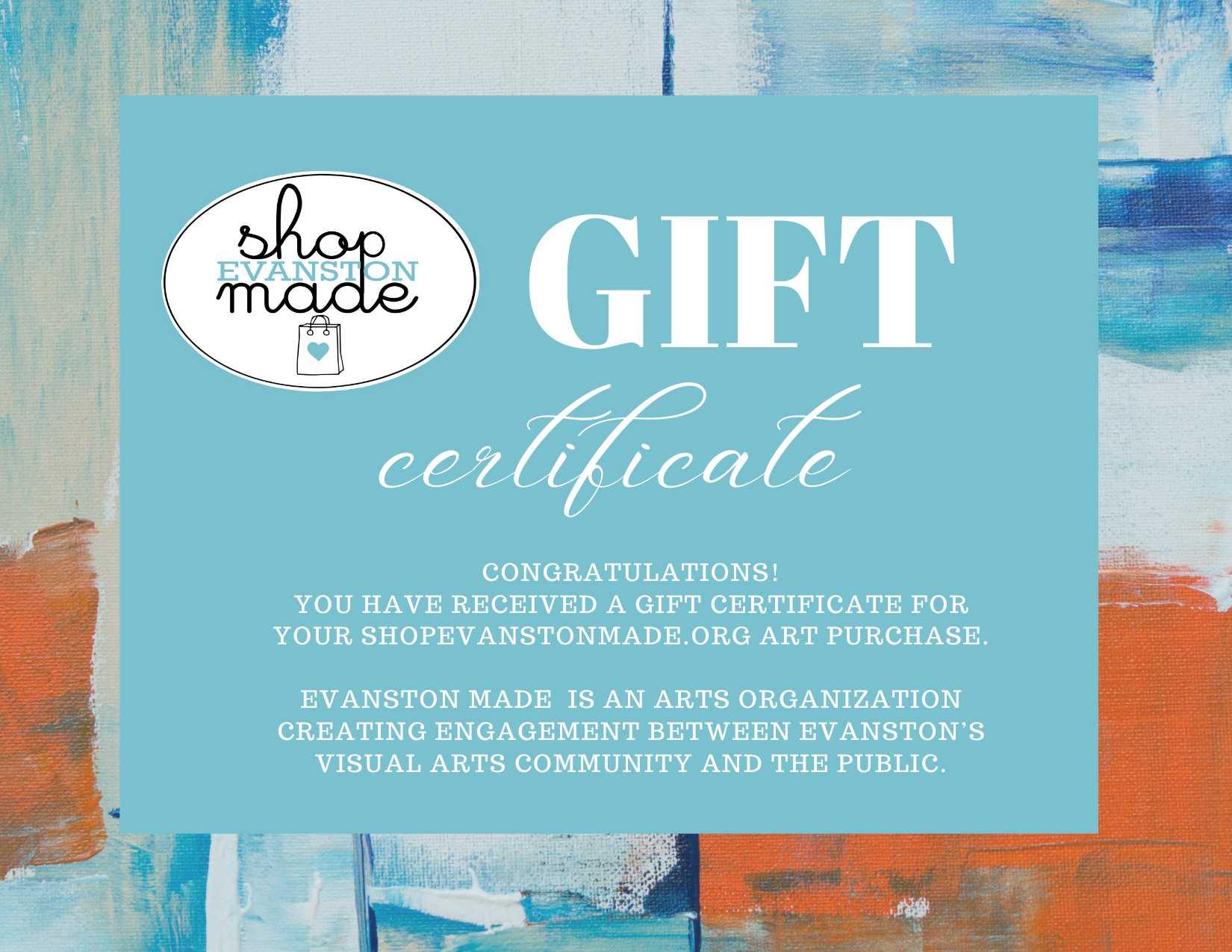 Shop Evanston Made Gift Certificate