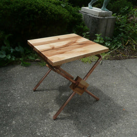 Hickory Side Table:Stool 4