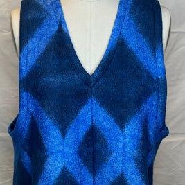 Blue Shibori Dyed and Nuno Felted Vest