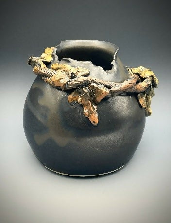 Branch Vase in Matte Black