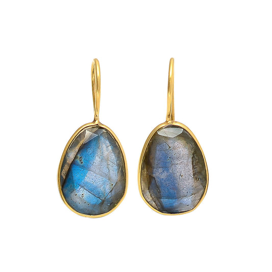 Single Gemstone Drop Earrings