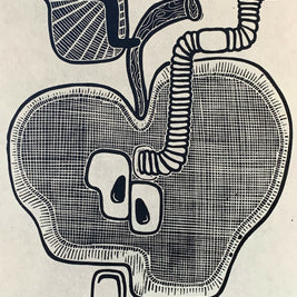 Apple | Linocut Print | Wall Art