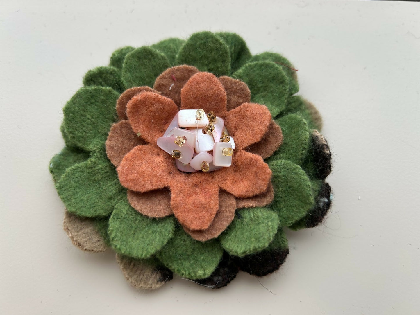 Flower Pin - Wool Brooch
