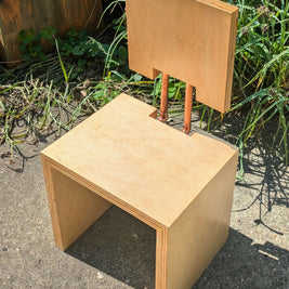 Minimalist Birch Plywood Chair (7_24) - 3