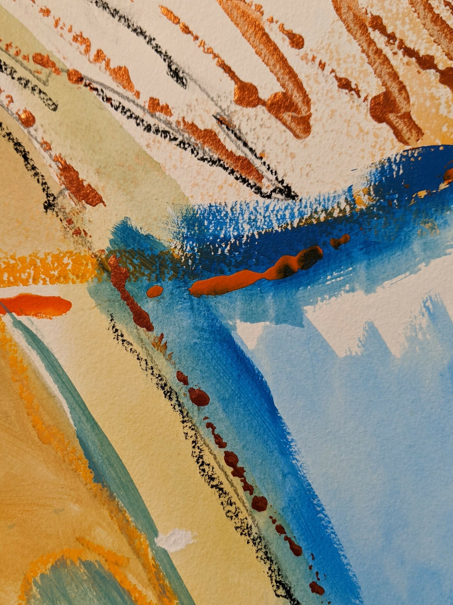 Original Abstract Acrylic/Multi Media Painting - Flowstate 2