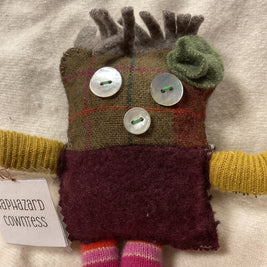 Haphazard Felted Wool Stuffed Monster