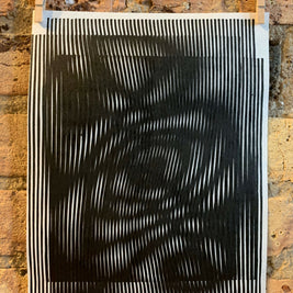 Whirl / Moire 06 | Linocut Print | Wall Art | Optical Illusion