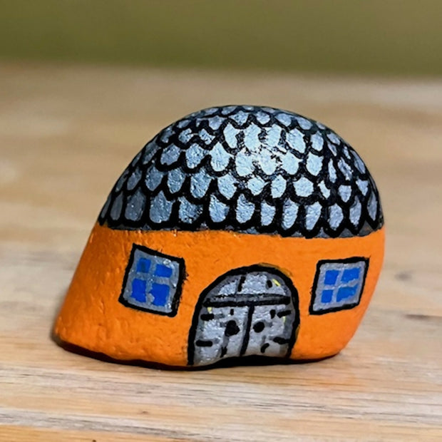 Gnome Home: Small. Orange and Silver