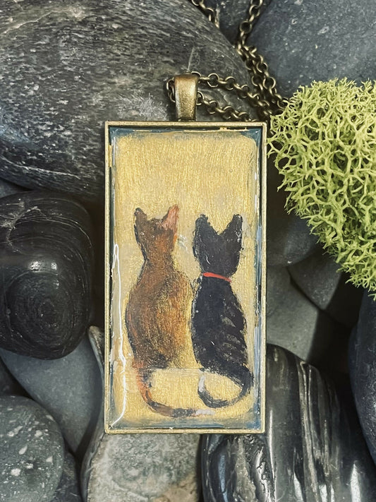 Two Kitties Pendant