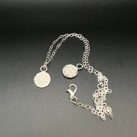 Fine Silver Lotus Flower charm necklace
