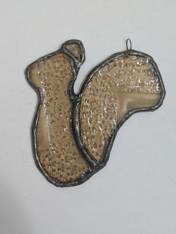 Recycled Stained Glass Squirrel