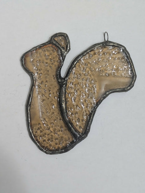 Recycled Stained Glass Squirrel