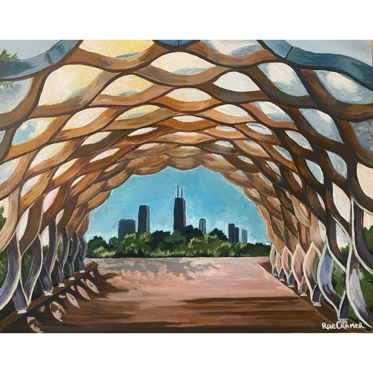 Honeycomb Hand Embellished Giclee Print on Canvas