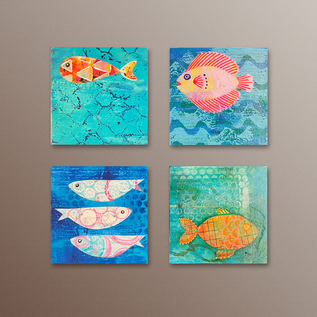 LH312 Fish Block Art
