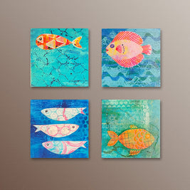 LH312 Fish Block Art